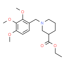 ChemSpider 2D Image | Ethyl 1-(2,3,4-trimethoxybenzyl)-3-piperidinecarboxylate | C18H27NO5