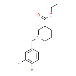 ChemSpider 2D Image | Ethyl 1-(3,4-difluorobenzyl)-3-piperidinecarboxylate | C15H19F2NO2