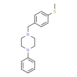 ChemSpider 2D Image | 1-[4-(Methylsulfanyl)benzyl]-4-phenylpiperazine | C18H22N2S