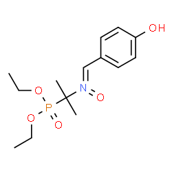 ChemSpider 2D Image | Diethyl {2-[(4-hydroxybenzylidene)(oxido)-lambda~5~-azanyl]-2-propanyl}phosphonate | C14H22NO5P