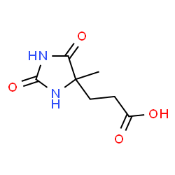 ChemSpider 2D Image | (-)-4-Methyl-2,5-dioxo-4-imidazolidinepropanoic acid | C7H10N2O4