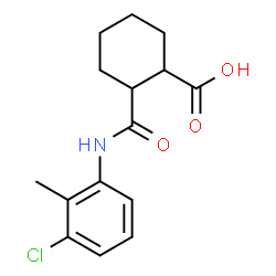 ChemSpider 2D Image | 2-[(3-Chloro-2-methylphenyl)carbamoyl]cyclohexanecarboxylic acid | C15H18ClNO3