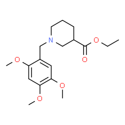 ChemSpider 2D Image | Ethyl 1-(2,4,5-trimethoxybenzyl)-3-piperidinecarboxylate | C18H27NO5