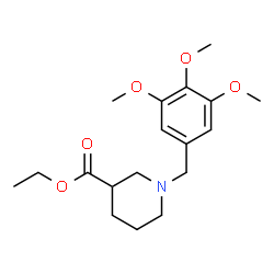 ChemSpider 2D Image | Ethyl 1-(3,4,5-trimethoxybenzyl)-3-piperidinecarboxylate | C18H27NO5