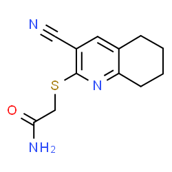 ChemSpider 2D Image | 2-[(3-Cyano-5,6,7,8-tetrahydro-2-quinolinyl)sulfanyl]acetamide | C12H13N3OS