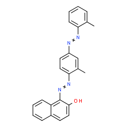ChemSpider 2D Image | 1-{[2-Methyl-4-(o-tolylazo)phenyl]azo}naphthalen-2-ol | C24H20N4O