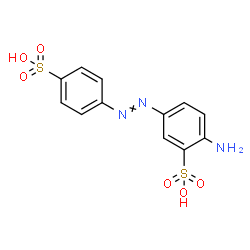 ChemSpider 2D Image | 2-Amino-5-[(4-sulfophenyl)diazenyl]benzenesulfonic acid | C12H11N3O6S2