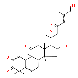 ChemSpider 2D Image | 2,16,20,26-Tetrahydroxy-9,10,14-trimethyl-4,9-cyclo-9,10-secocholesta-2,5,24-triene-1,11,23-trione | C30H42O7