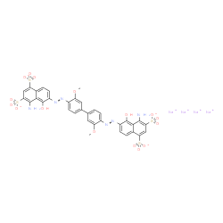 ChemSpider 2D Image | Tetrasodium 6,6'-[(3,3'-dimethoxy-4,4'-biphenyldiyl)di-2,1-diazenediyl]bis(4-amino-5-hydroxy-1,3-naphthalenedisulfonate) | C34H24N6Na4O16S4