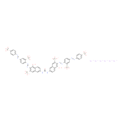 ChemSpider 2D Image | Hexasodium 7,7'-(carbonyldiimino)bis[4-hydroxy-3-({2-sulfonato-4-[(4-sulfonatophenyl)diazenyl]phenyl}diazenyl)-2-naphthalenesulfonate] | C45H26N10Na6O21S6