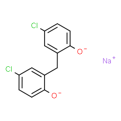 ChemSpider 2D Image | Phenolate, 2,2'-methylenebis[4-chloro-, sodium salt (1:1) | C13H8Cl2NaO2