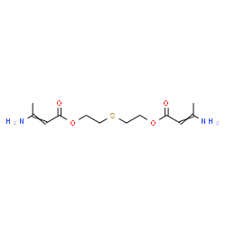 ChemSpider 2D Image | Sulfanediyldi-2,1-ethanediyl bis(3-amino-2-butenoate) | C12H20N2O4S