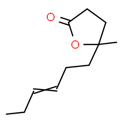 ChemSpider 2D Image | 5-(3-Hexen-1-yl)-5-methyldihydro-2(3H)-furanone | C11H18O2