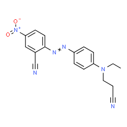 ChemSpider 2D Image | 2-({4-[(2-Cyanoethyl)(ethyl)amino]phenyl}diazenyl)-5-nitrobenzonitrile | C18H16N6O2