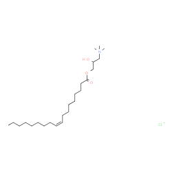 ChemSpider 2D Image | (Z)-2-hydroxy-3-[(1-oxo-9-octadecenyl)oxy]propyltrimethylammonium chloride | C24H48ClNO3