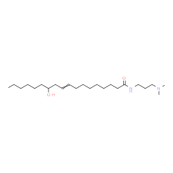 ChemSpider 2D Image | N-[3-(Dimethylamino)propyl]-12-hydroxy-9-octadecenamide | C23H46N2O2