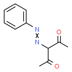 ChemSpider 2D Image | 3-(Phenyldiazenyl)-2,4-pentanedione | C11H12N2O2
