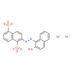 ChemSpider 2D Image | Disodium 2-[(2-hydroxy-1-naphthyl)diazenyl]-1,5-naphthalenedisulfonate | C20H12N2Na2O7S2