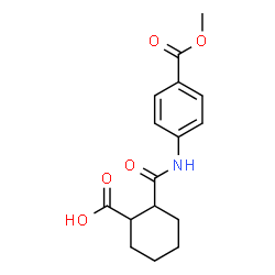 ChemSpider 2D Image | 2-{[4-(Methoxycarbonyl)phenyl]carbamoyl}cyclohexanecarboxylic acid | C16H19NO5
