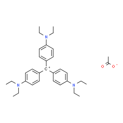 ChemSpider 2D Image | Tris[4-(diethylamino)phenyl]methylium acetate | C33H45N3O2