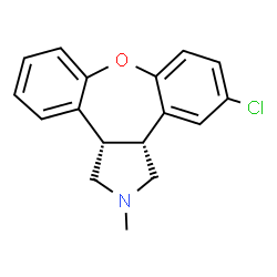 ChemSpider 2D Image | (3aR,12bS)-5-Chloro-2-methyl-2,3,3a,12b-tetrahydro-1H-dibenzo[2,3:6,7]oxepino[4,5-c]pyrrole | C17H16ClNO