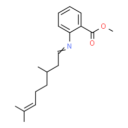 ChemSpider 2D Image | Methyl 2-[(3,7-dimethyl-6-octen-1-ylidene)amino]benzoate | C18H25NO2
