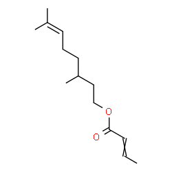 ChemSpider 2D Image | 3,7-Dimethyl-6-octen-1-yl 2-butenoate | C14H24O2