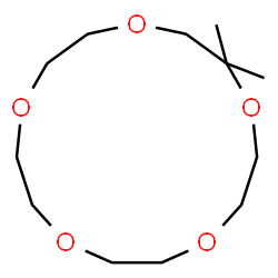 ChemSpider 2D Image | 2,2-Dimethyl-1,4,7,10,13-pentaoxacyclopentadecane | C12H24O5