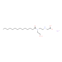 ChemSpider 2D Image | Sodium ({2-[(2-hydroxyethyl)(tetradecanoyl)amino]ethyl}amino)acetate | C20H39N2NaO4