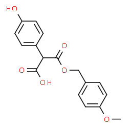 ChemSpider 2D Image | 1-[(4-Methoxyphenyl)methyl] 2-(4-hydroxyphenyl)propanedioate | C17H16O6