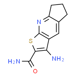 ChemSpider 2D Image | 3-Amino-6,7-dihydro-5H-cyclopenta[b]thieno[3,2-e]pyridine-2-carboxamide | C11H11N3OS