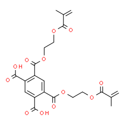 ChemSpider 2D Image | 4,6-Bis{[2-(methacryloyloxy)ethoxy]carbonyl}isophthalic acid | C22H22O12