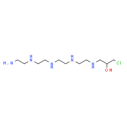 ChemSpider 2D Image | 1-Amino-15-chloro-3,6,9,12-tetraazapentadecan-14-ol | C11H28ClN5O