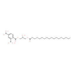 ChemSpider 2D Image | 4-{[2-Hydroxy-3-(stearoyloxy)propoxy]carbonyl}isophthalic acid | C30H46O9