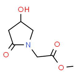 ChemSpider 2D Image | Methyl 4-hydroxy-2-oxo-1-pyrrolidineacetate | C7H11NO4