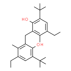 ChemSpider 2D Image | 2,2'-Methylenebis[4-ethyl-3-methyl-6-(2-methyl-2-propanyl)phenol] | C27H40O2