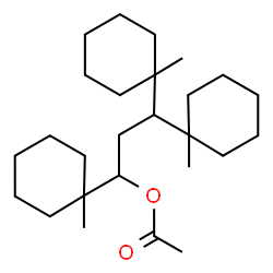 ChemSpider 2D Image | 1,3,3-Tris(1-methylcyclohexyl)propyl acetate | C26H46O2