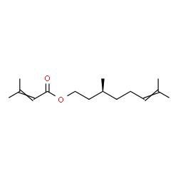 ChemSpider 2D Image | (3S)-3,7-Dimethyl-6-octen-1-yl 3-methyl-2-butenoate | C15H26O2