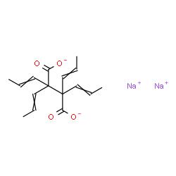 ChemSpider 2D Image | Disodium tetra-1-propen-1-ylsuccinate | C16H20Na2O4