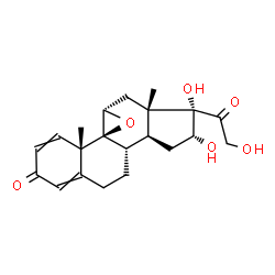 ChemSpider 2D Image | 9,11b-Epoxidetriamcinolone | C21H26O6