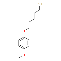 ChemSpider 2D Image | 5-(4-Methoxyphenoxy)-1-pentanethiol | C12H18O2S