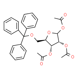 ChemSpider 2D Image | 1,2,3-Tri-O-acetyl-5-O-trityl-D-ribofuranose | C30H30O8
