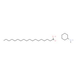 ChemSpider 2D Image | Octadecanoic acid - N-methylcyclohexanamine (1:1) | C25H51NO2