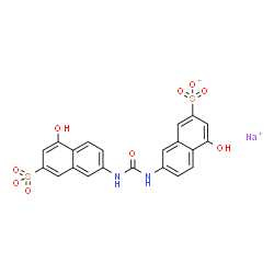 ChemSpider 2D Image | 2-Naphthalenesulfonate, 7,7'-(carbonyldiimino)bis[4-hydroxy-, sodium salt (1:1) | C21H14N2NaO9S2