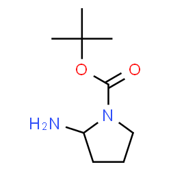 ChemSpider 2D Image | tert-Butyl-2-aminopyrrolidin-1-carboxylat | C9H18N2O2