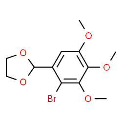 ChemSpider 2D Image | 2-(2-Brom-3,4,5-trimethoxyphenyl)-1,3-dioxolan | C12H15BrO5