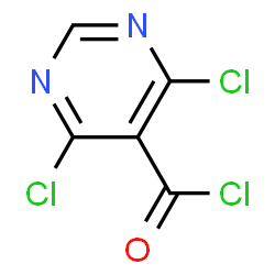 ChemSpider 2D Image | 4,6-Dichloro-5-pyrimidinecarbonyl chloride | C5HCl3N2O