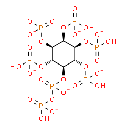 ChemSpider 2D Image | Diphosphoric acid, mono[(1alpha,2beta,3alpha,4alpha,5alpha,6beta)-2,3,4,5,6-pentakis(phosphonooxy)cyclohexyl] ester, ion(7-) | C6H12O27P7