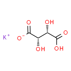 ChemSpider 2D Image | Potassium hydrogen D-tartrate | C4H5KO6