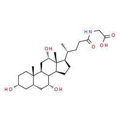 ChemSpider 2D Image | N-[(3alpha,5beta,7alpha,8xi,12alpha)-3,7,12-Trihydroxy-24-oxocholan-24-yl]glycine | C26H43NO6
